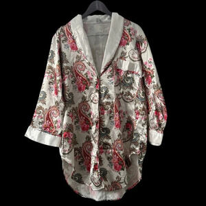 Kathryn Floral Button Night Shirt Sz‎ M
